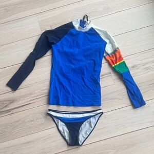 Tory Burch Blue Multicolor Bikini Set